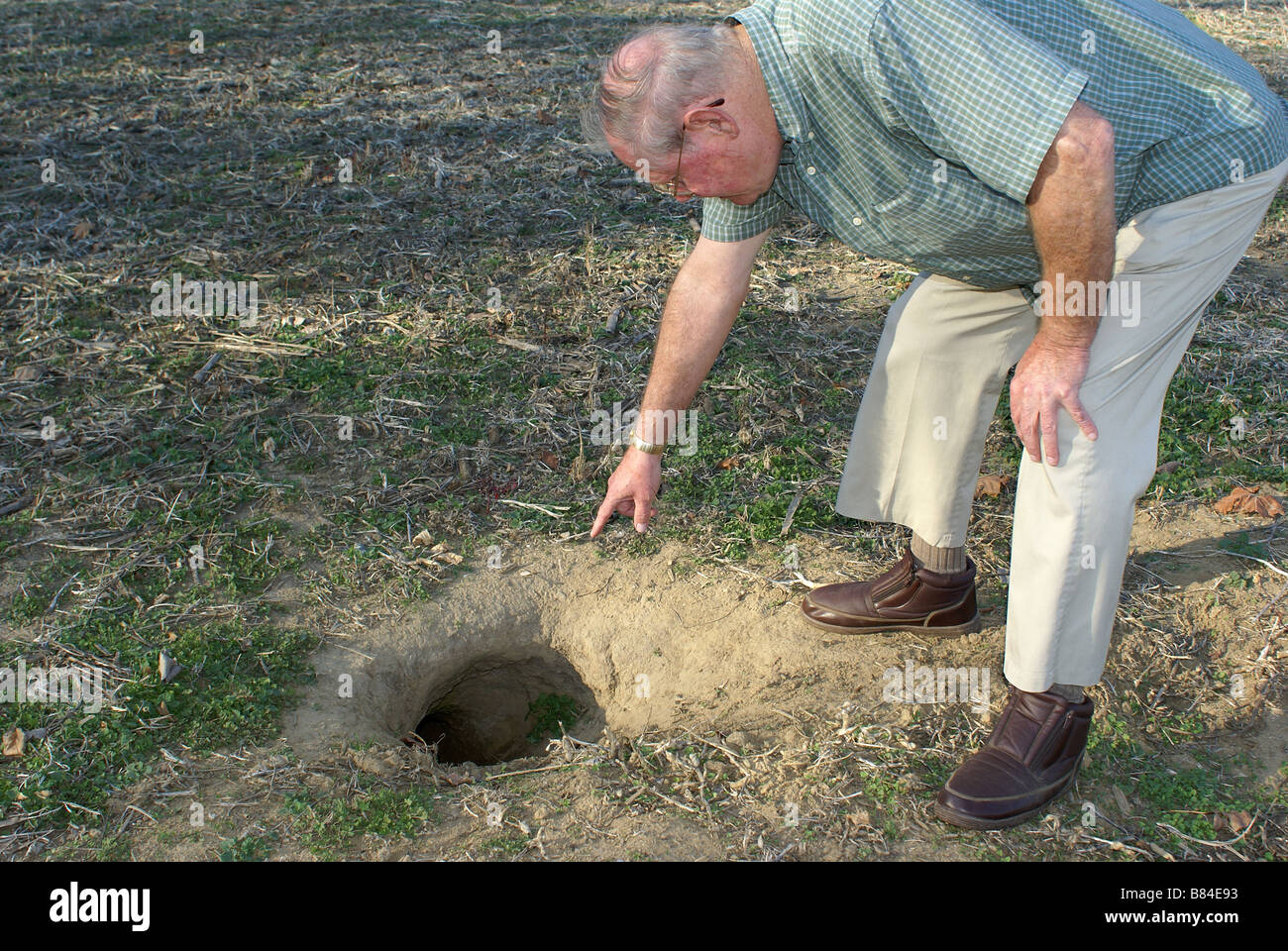 Groundhog Hole Stock Photo - Alamy