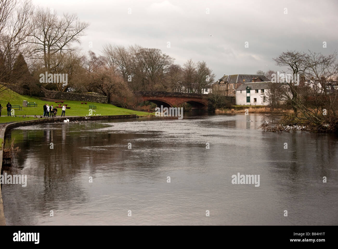 The Red Bridge over the River Teith Callander Stock Photo Alamy