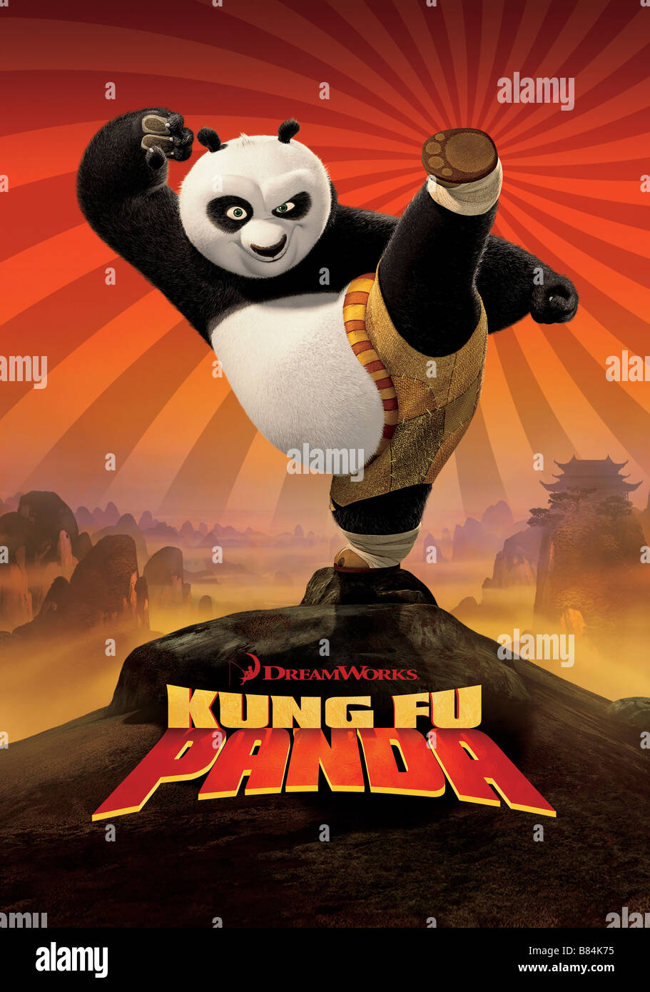 Kung Fu Panda (2008) USA Affiche / Poster  Director: Mark Osborne, John Stevenson  Animation Stock Photo