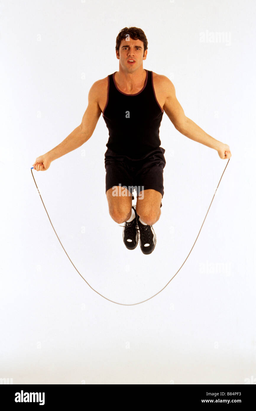 Single Person Jump Rope Man jumping rope hi-res stock photography and images - Alamy