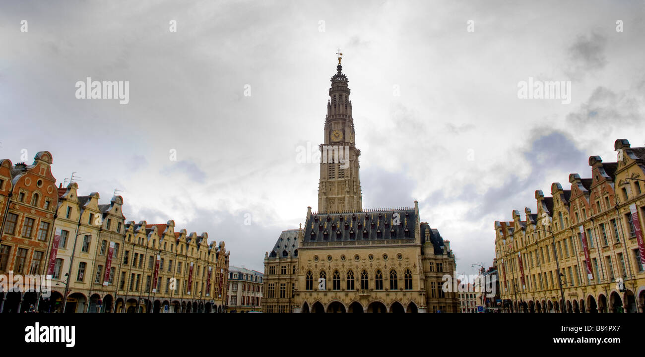 Town Square Arras Northern France Stock Photo
