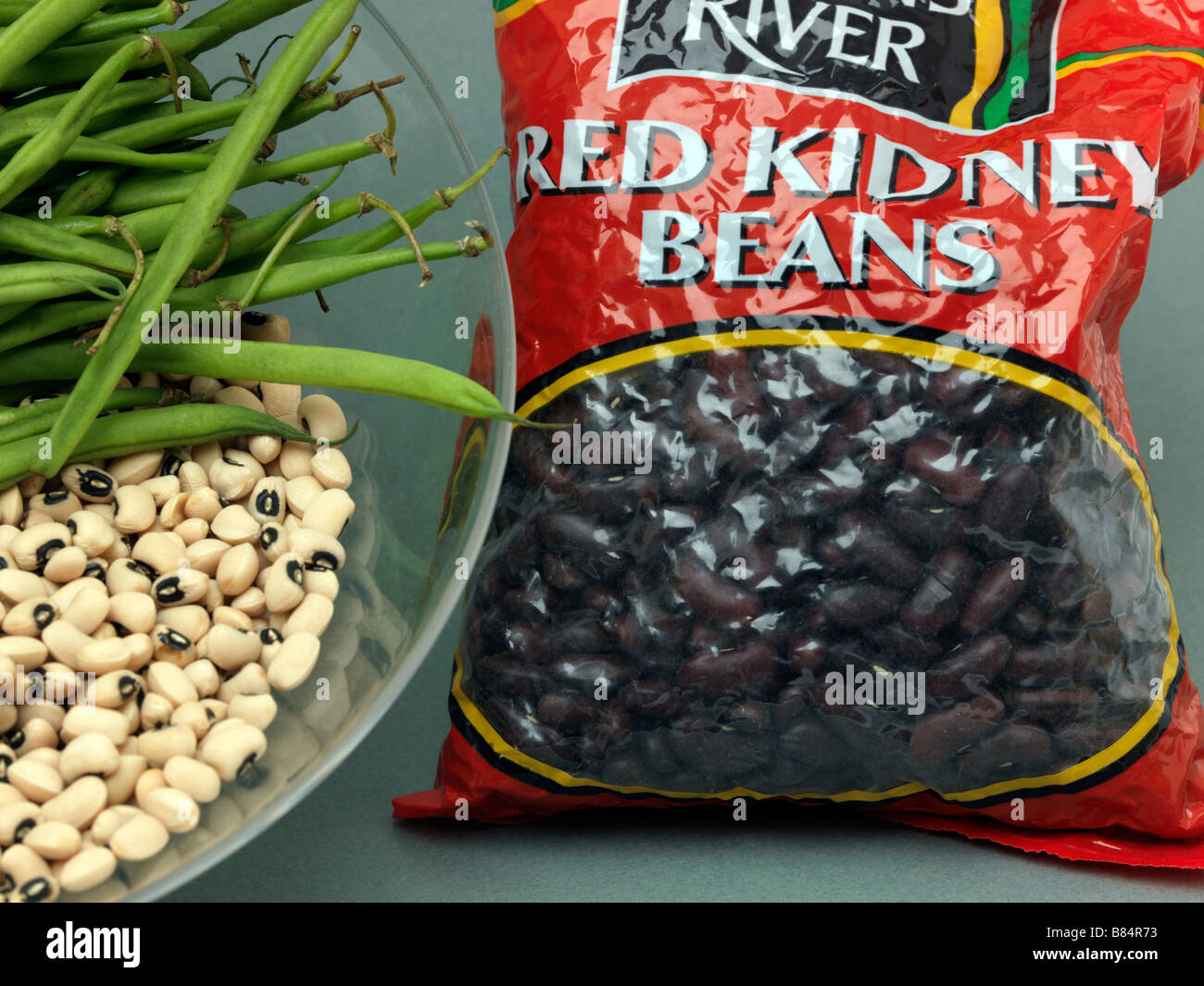 Caribbean Peas and Beans Black eyed Beans and Gungo Peas and Red Kidney