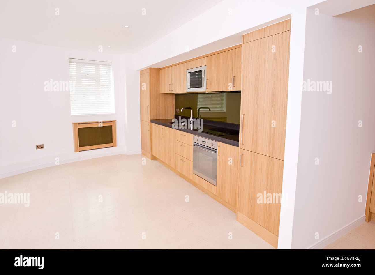 Luxury Kitchen in Brand New Apartment Stock Photo