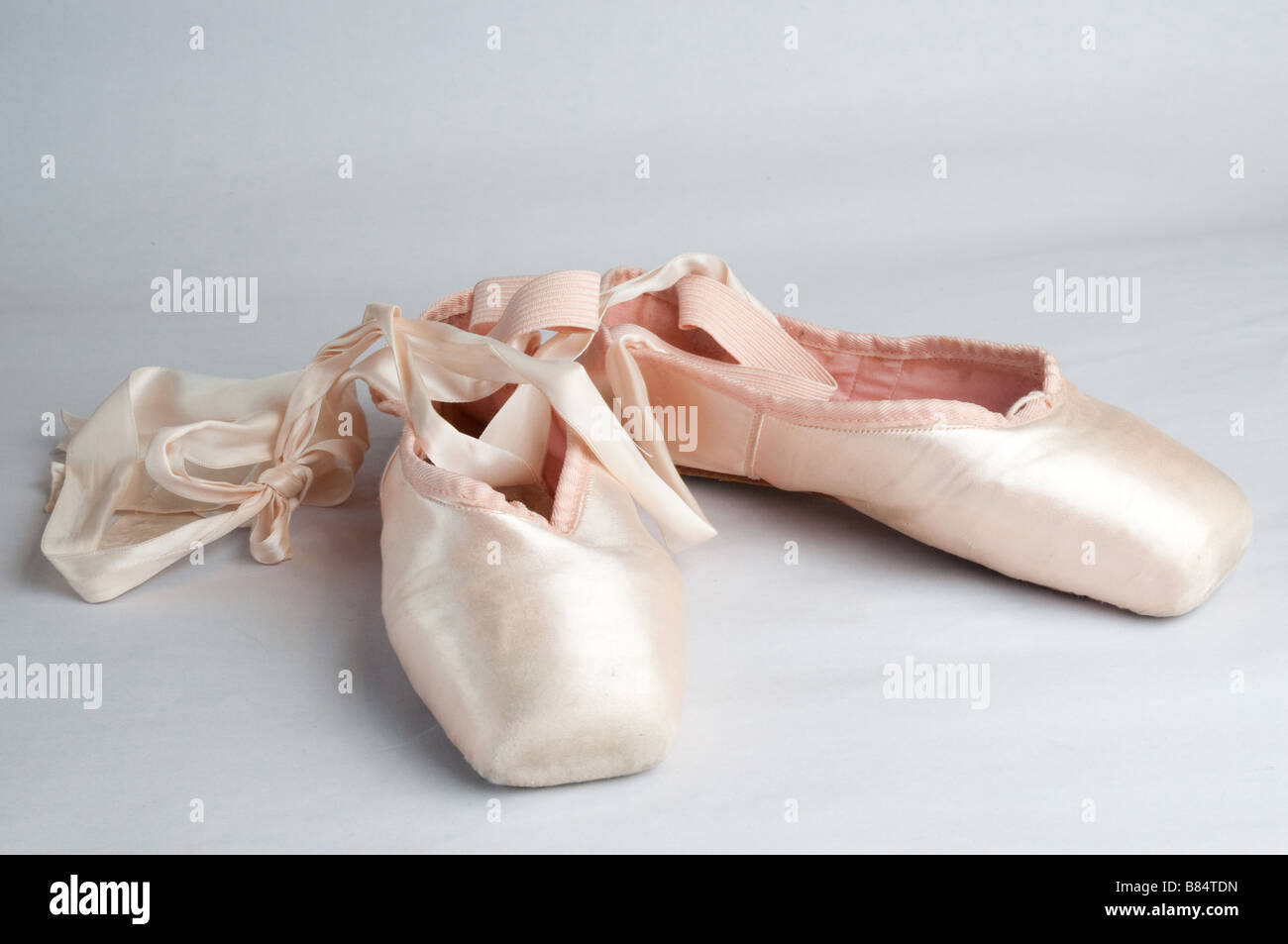 Worn and well used Ballet shoes Stock Photo