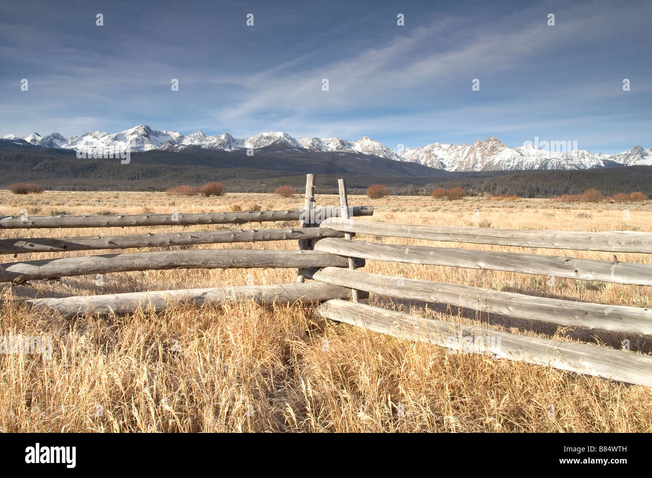 Sawtooth Mountain Range of Highway 75 in Idaho North America United