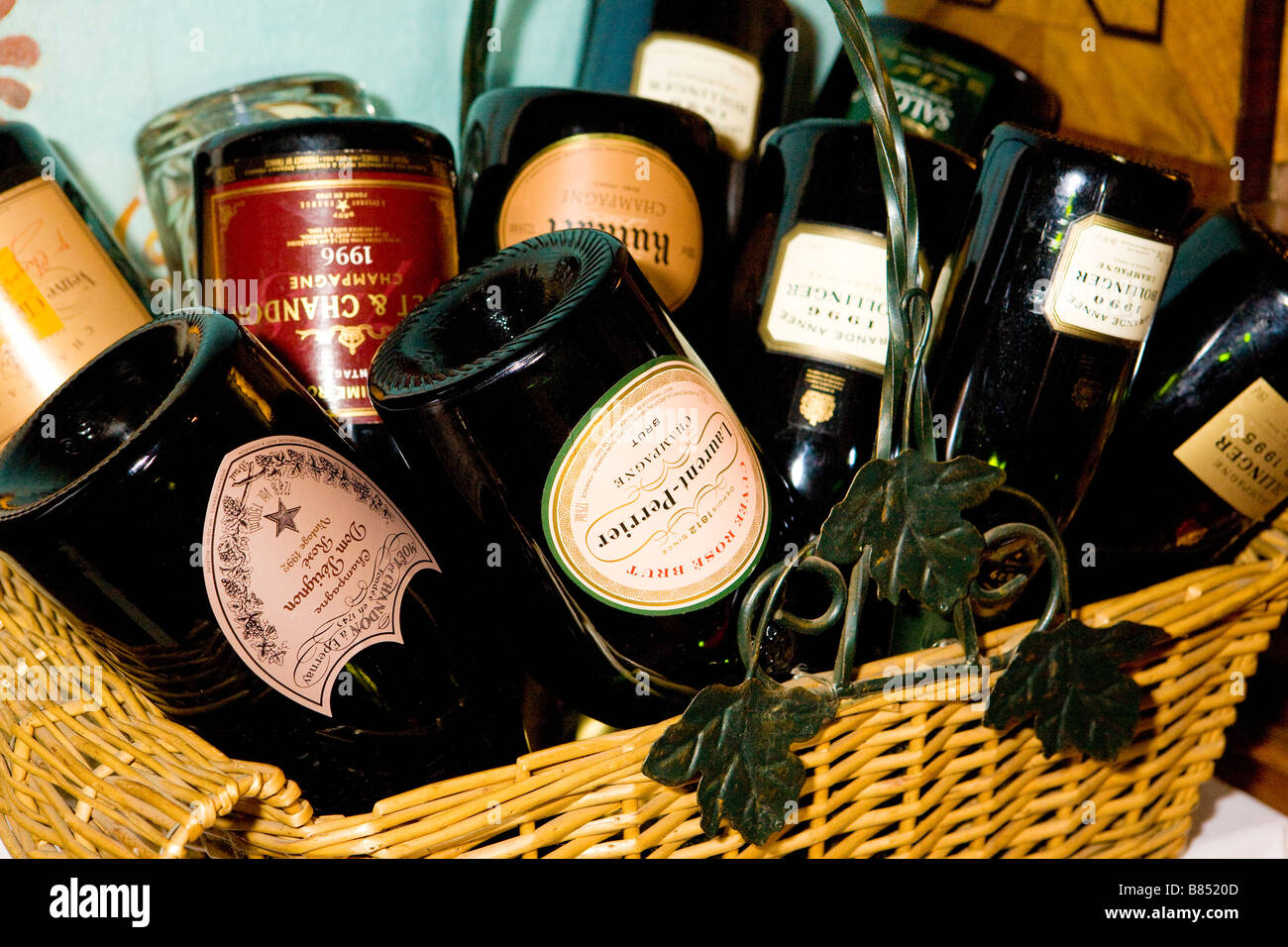bottles of sparkling wine Stock Photo Alamy