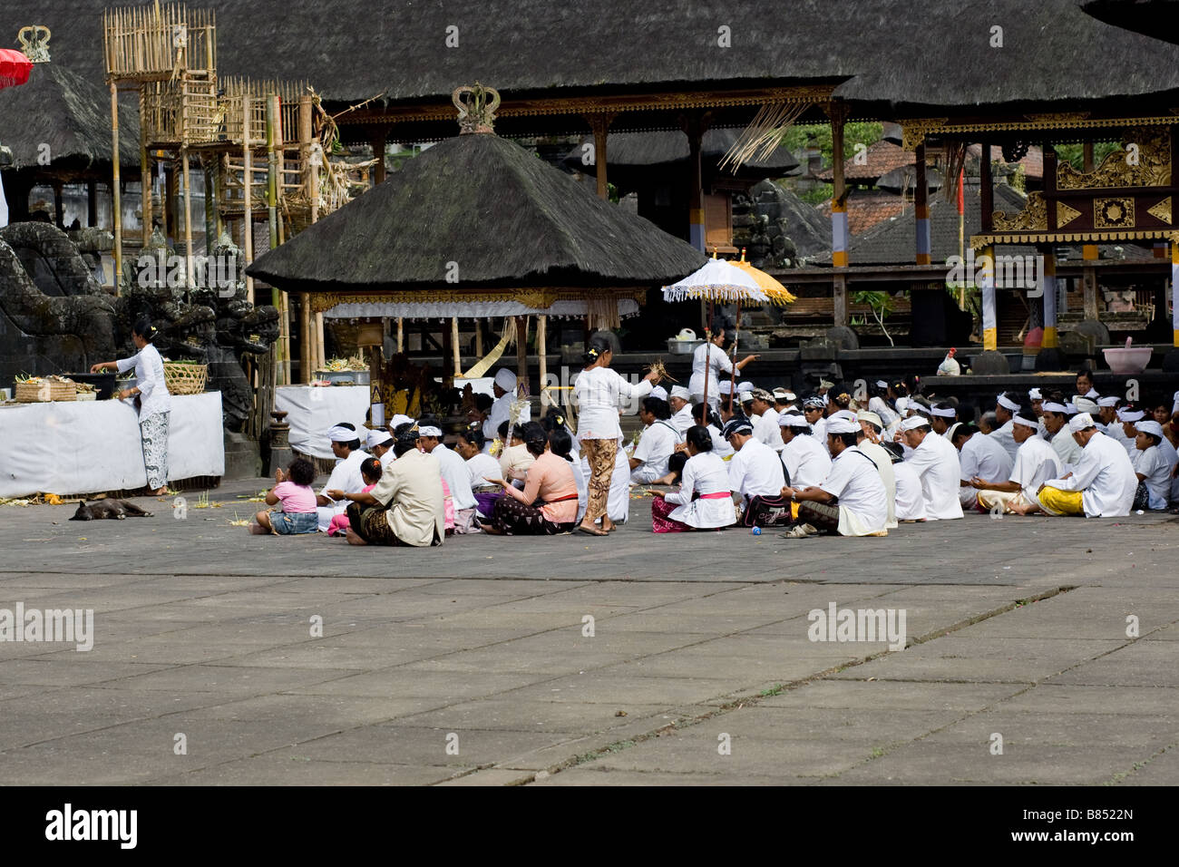 People at Purification ceremony taken in Bali Stock Photo Alamy
