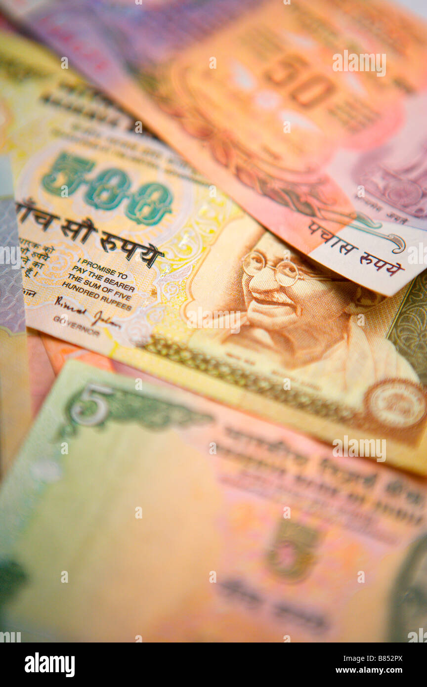 Indian paper currency Stock Photo Alamy