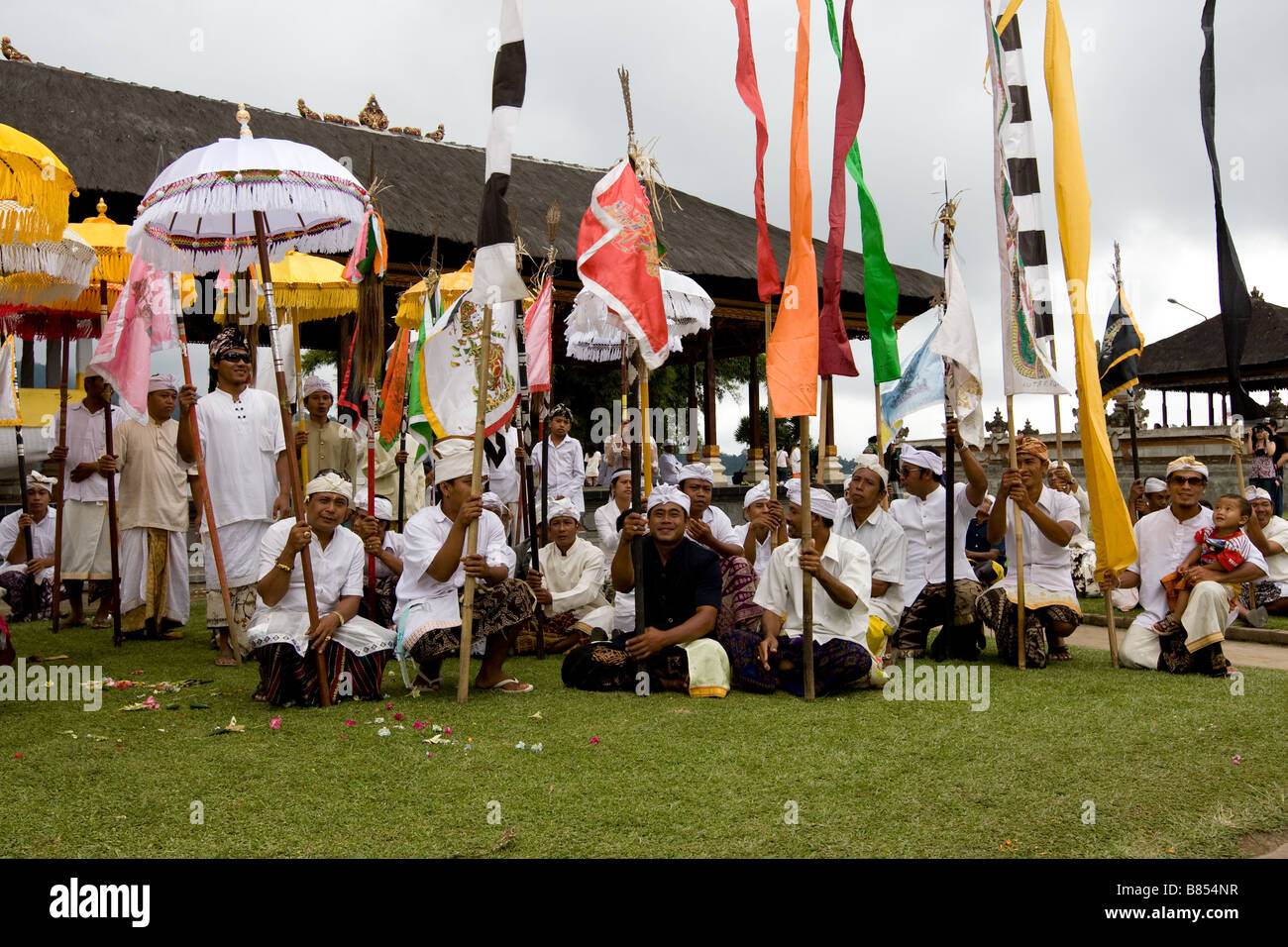 People at a Purification ceremony taken in Bali Stock Photo Alamy