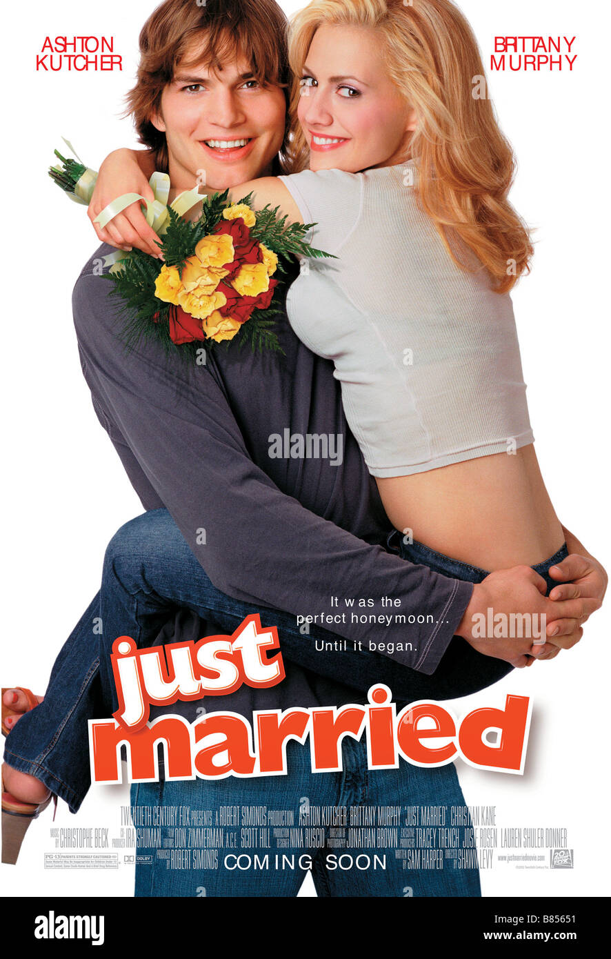Just Married Année 2003 USA Brittany Murphy, Ashton Kutcher affiche, poster Director Shawn