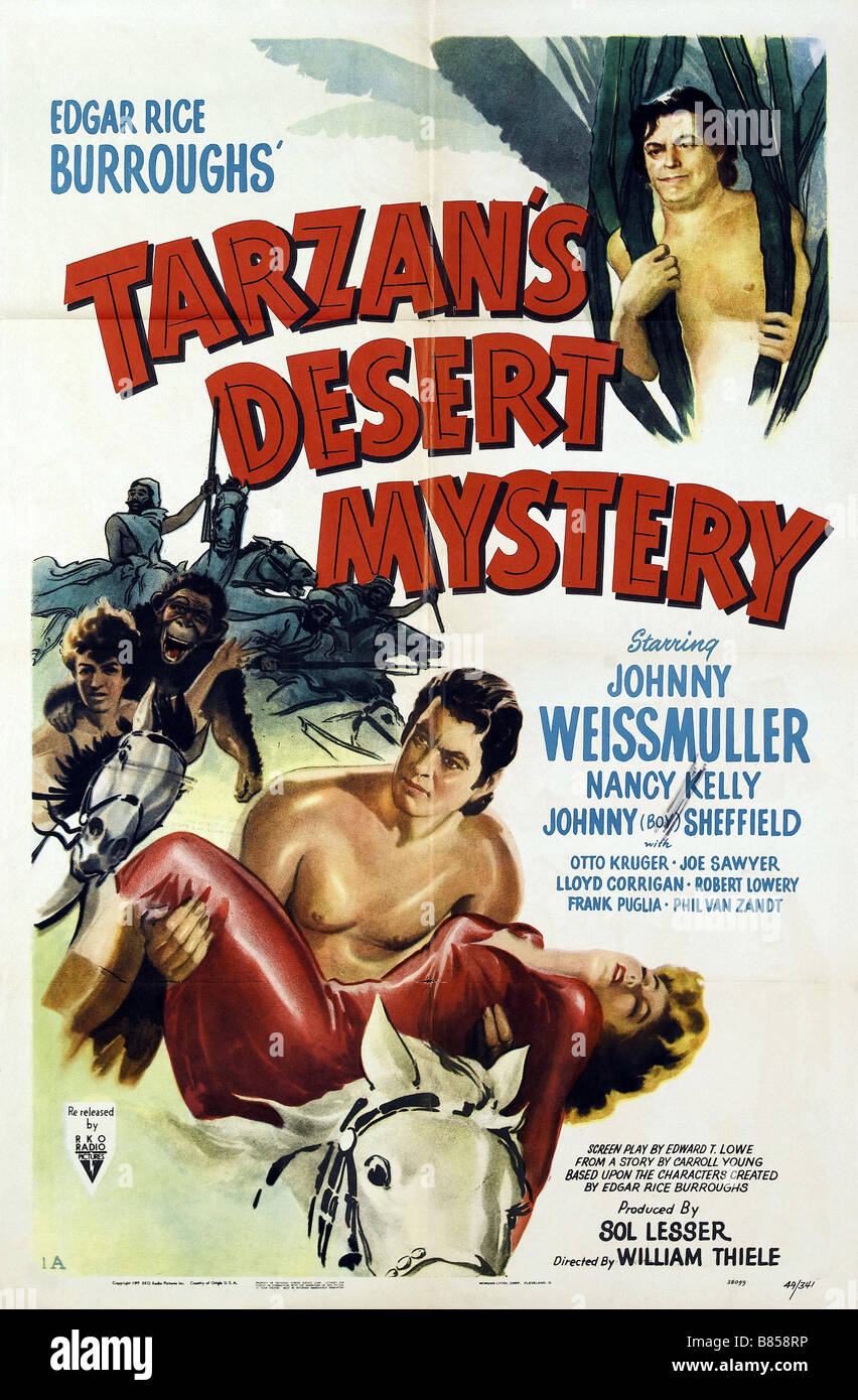 Tarzan's Desert Mystery Year : 1943 USA Director : Wilhelm Thiele Movie poster Stock Photo