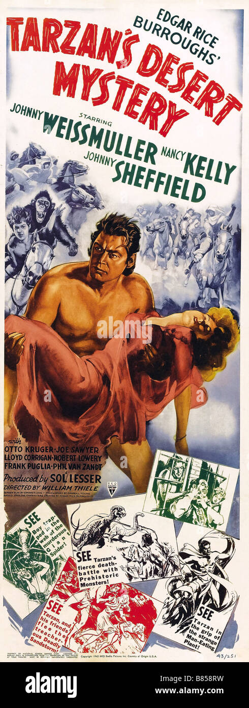 Tarzan's Desert Mystery Year : 1943 USA Director : Wilhelm Thiele Movie poster Stock Photo