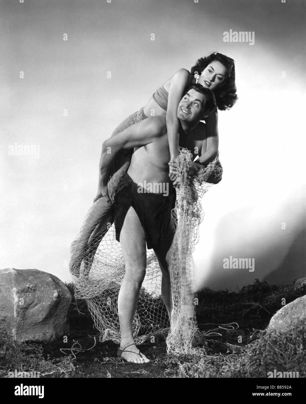 Tarzan and the Mermaids Year : 1948 USA Director : Robert Florey Johnny Weissmuller, Linda Christian Stock Photo