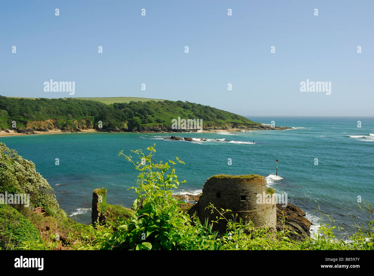 Salcombe estuary, Cornwall, UK Stock Photo