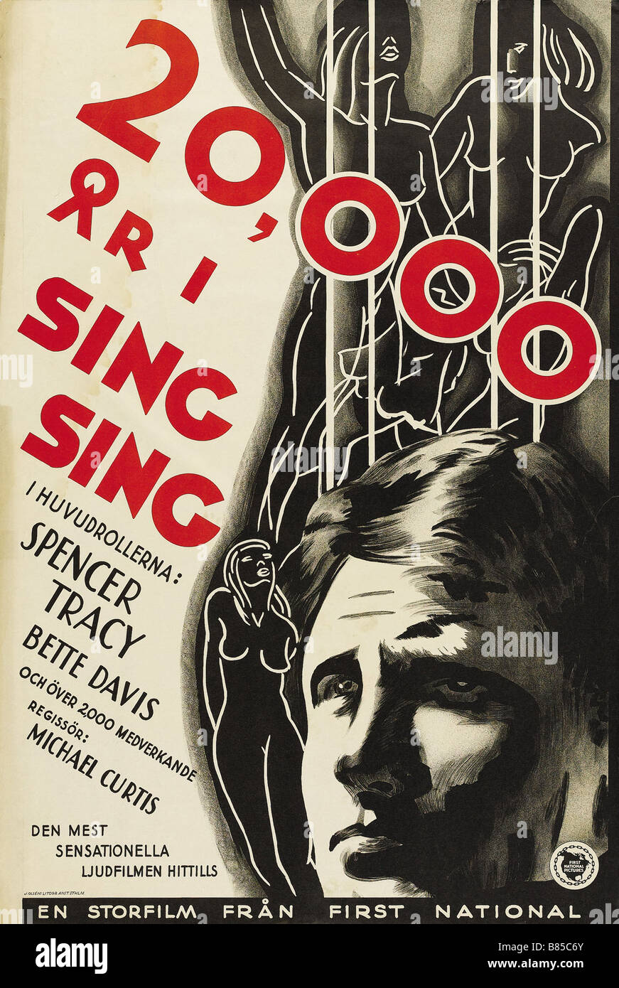 20 000 ans sous les verrous 20,000 Years in Sing Sing Année : 1932 - USA  Spencer Tracy Affiche, Poster Director : Michael Curtiz Stock Photo - Alamy