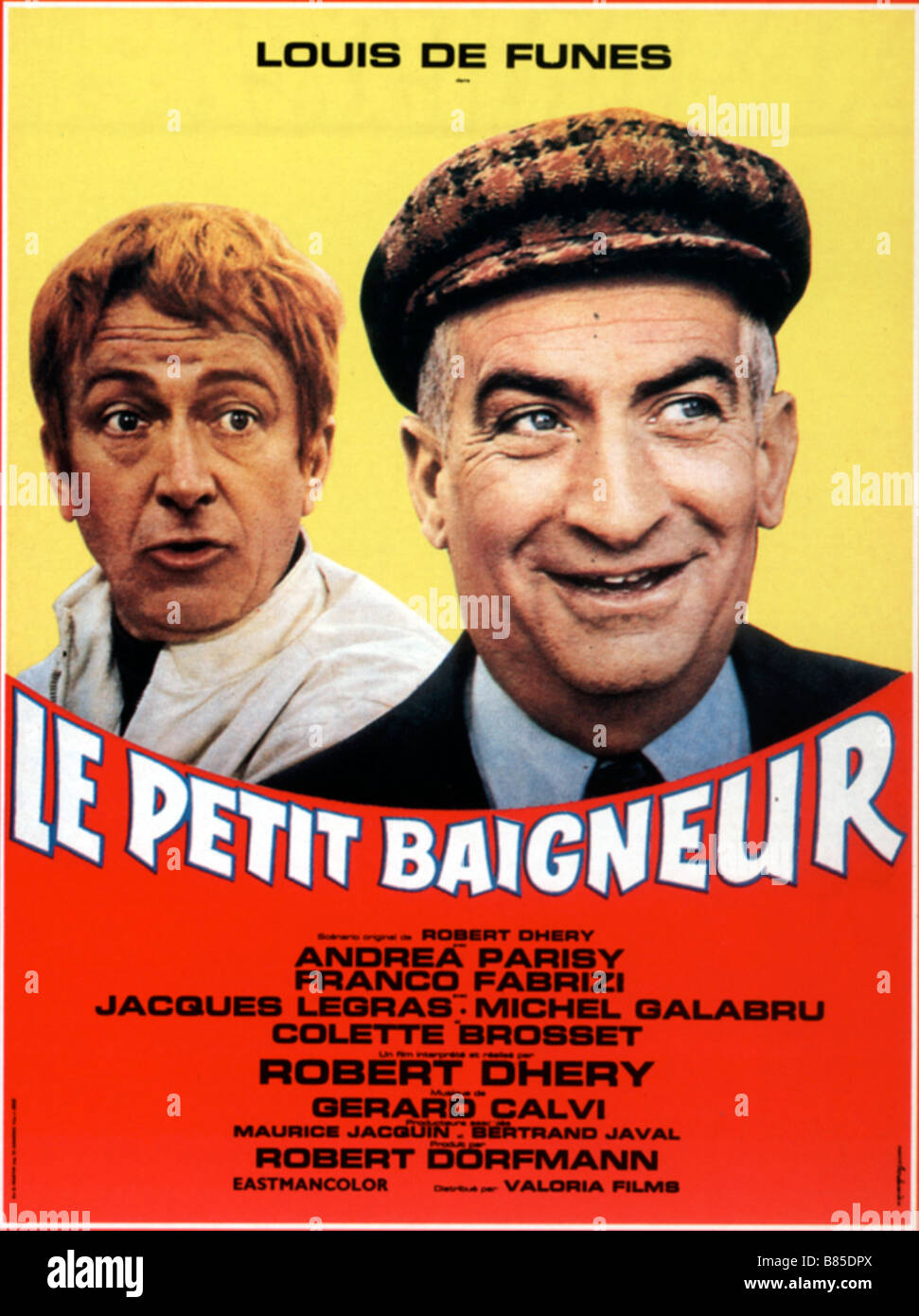 Le Petit baigneur Année : 1967 - France Louis De Funès, Robert Dhéry affiche, poster  Director : Robert Dhéry Stock Photo