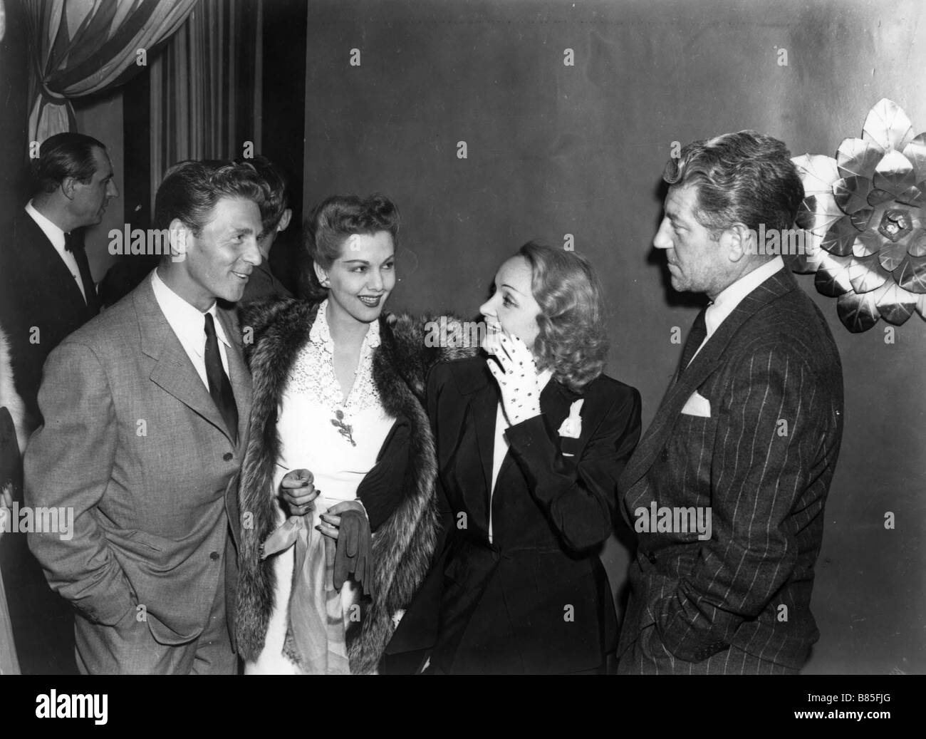 Jean-Pierre Aumont, Maria Montez, Jean Gabin, Marlene Dietrich Hollywood, 1943 Stock Photo