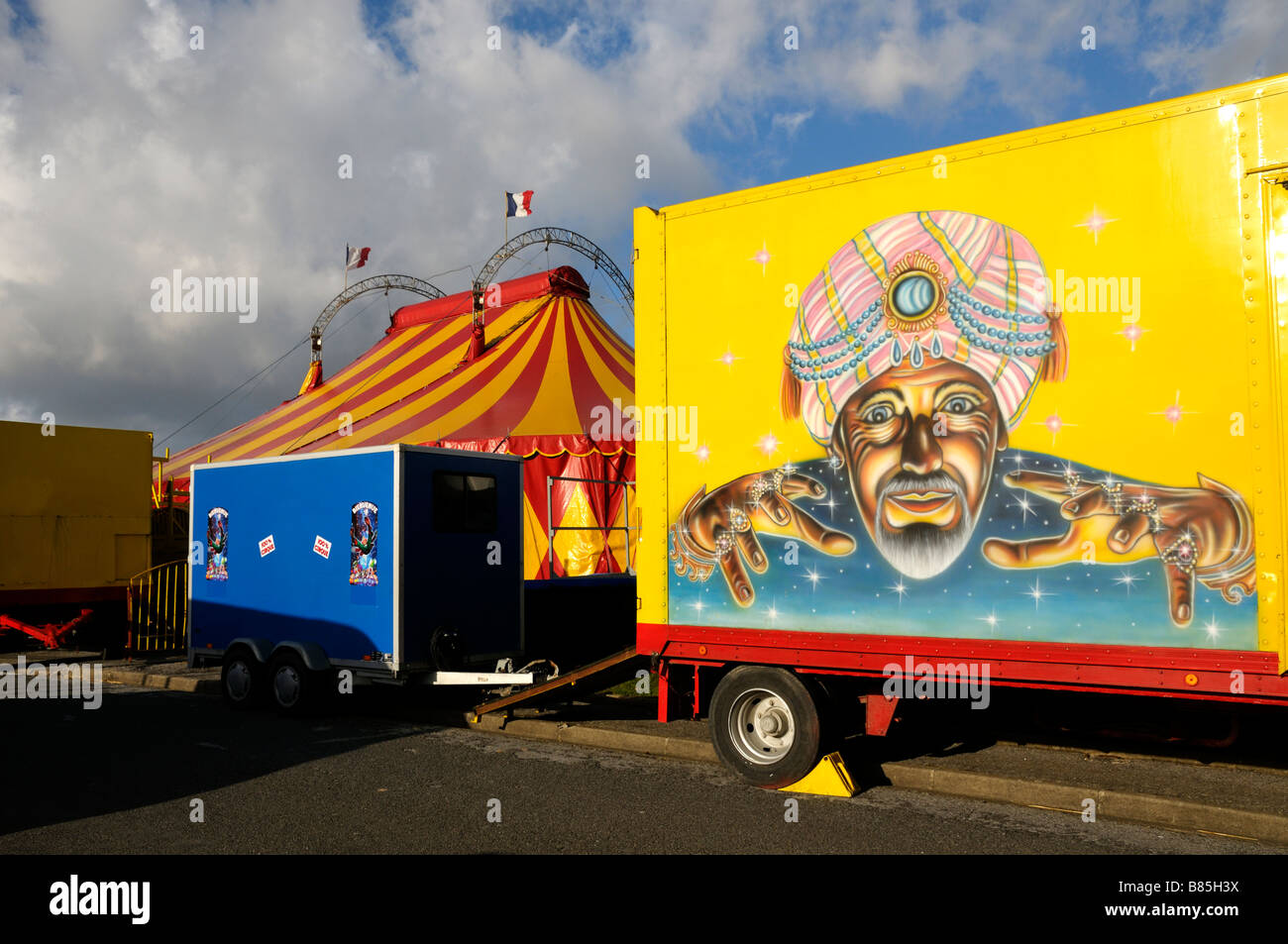 Stock photo of the big top tent of the Zavatta Circus. Stock Photo