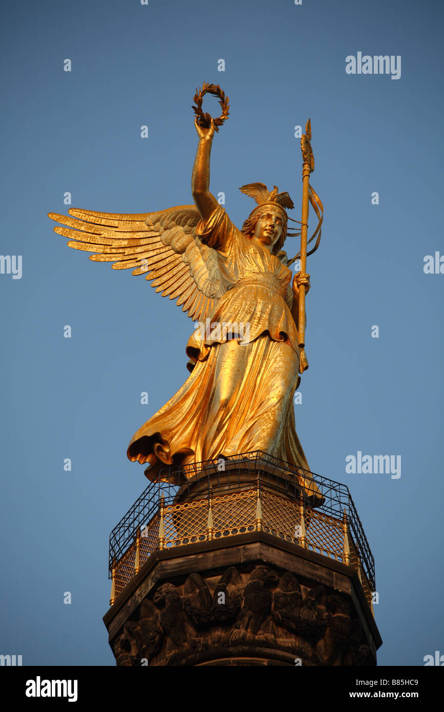 Berlin Siegessaeule Victory Column Grosser Stern Goldelse Stock Photo