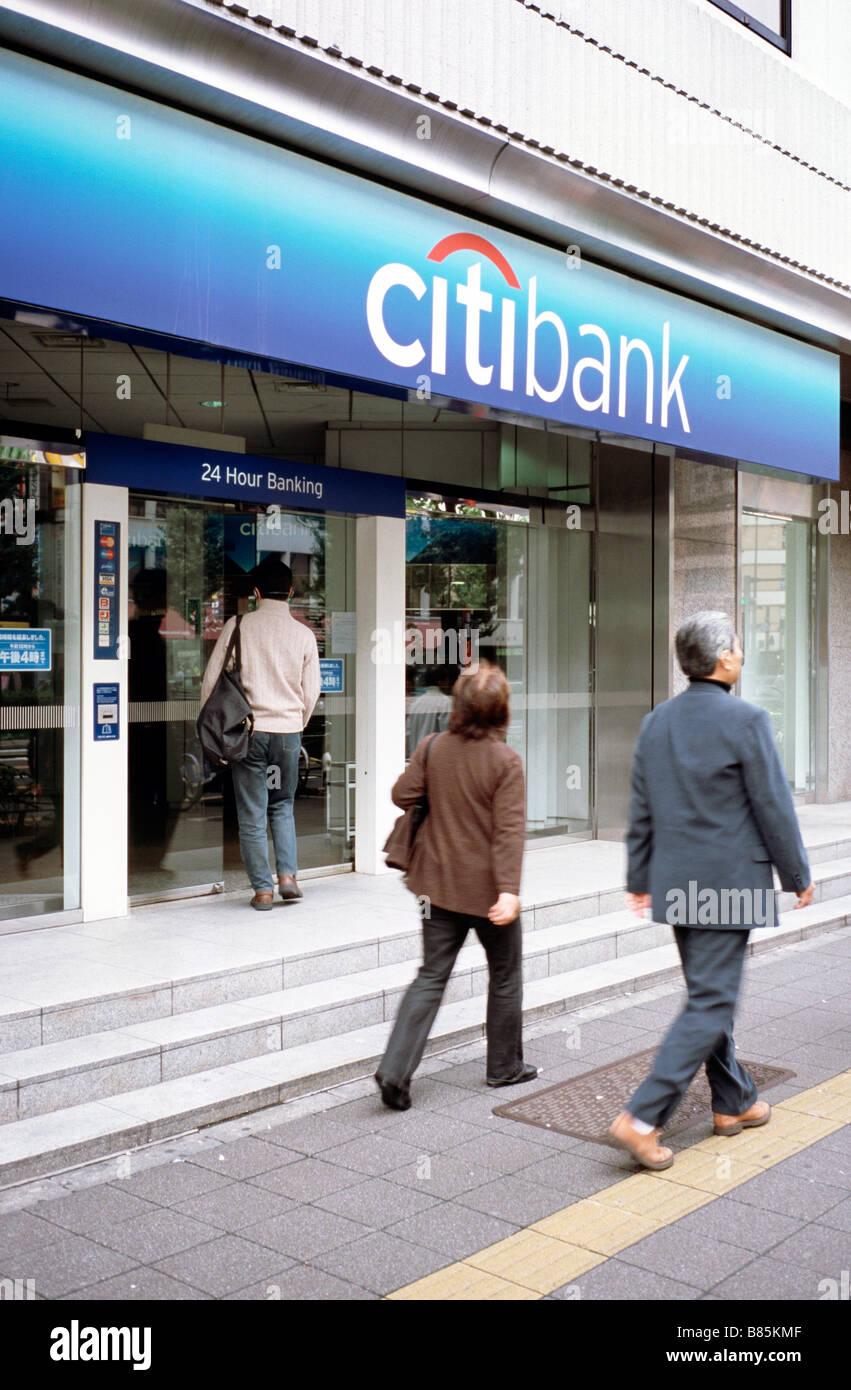 Oct 31, 2004 - Branch of Citibank in Tokyo's Shinjuku. Stock Photo