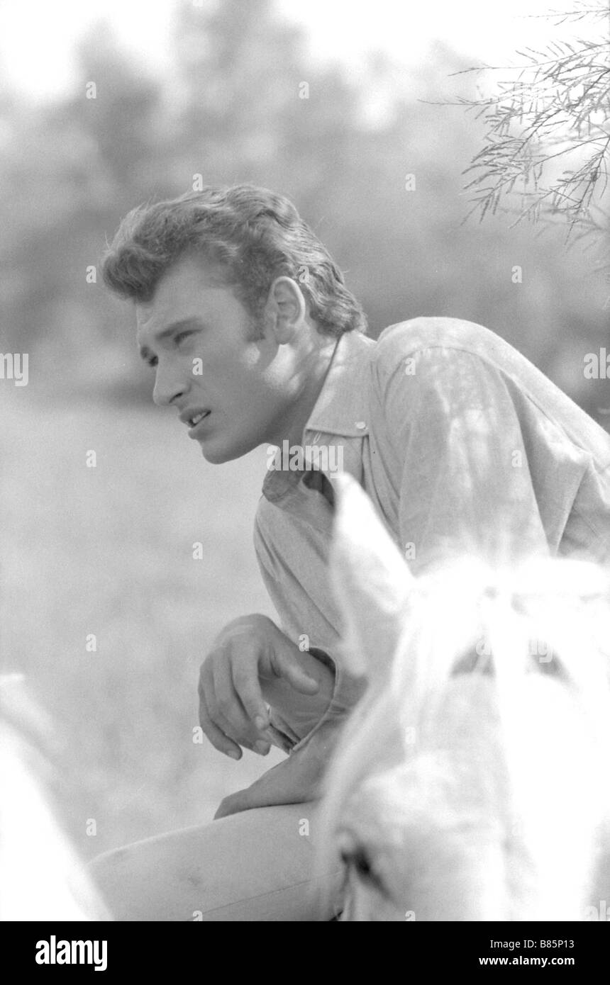 Johnny Hallyday (June 6, 1963) Stock Photo