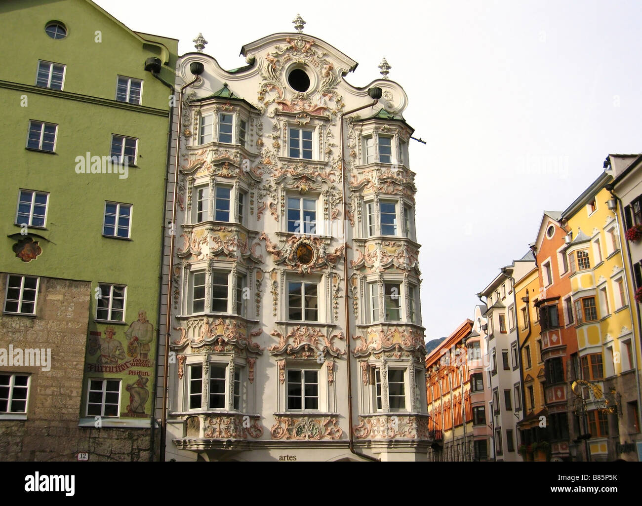 Helbling House in Innsbruck Austria Stock Photo