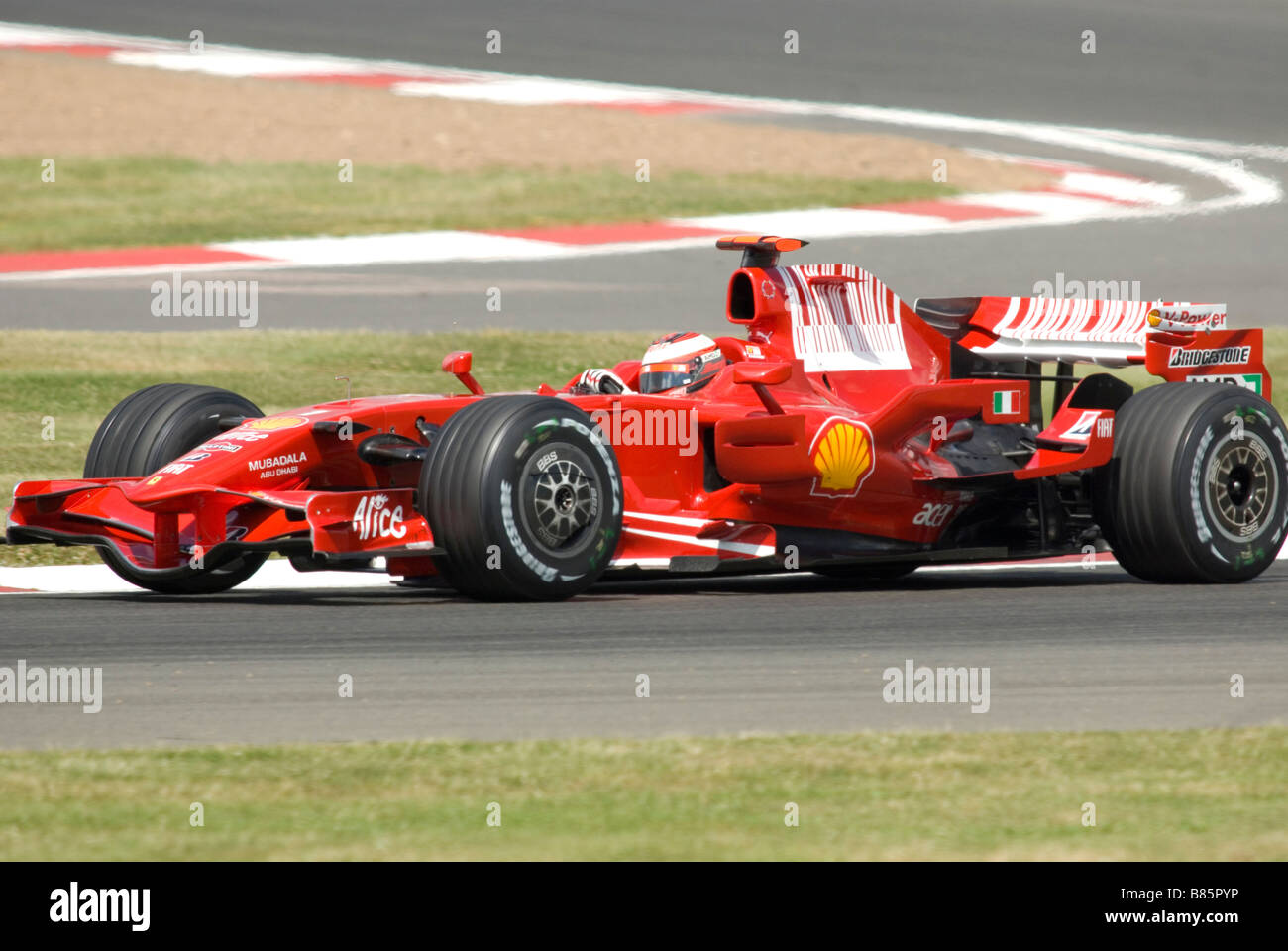 Kimi Raikkonen at the British Grand Prix 2008 Stock Photo