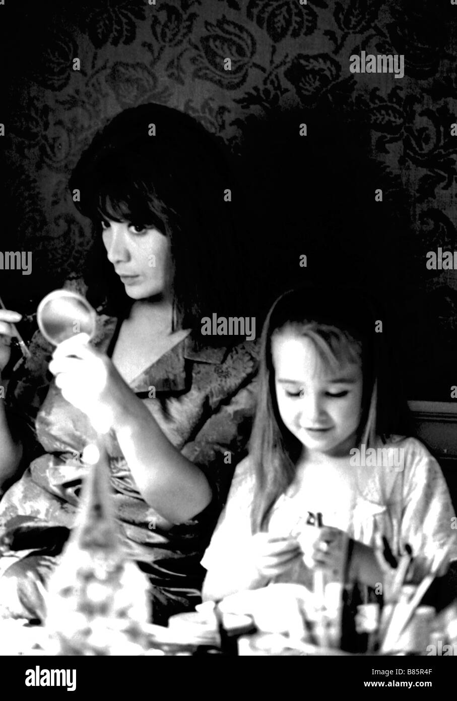 Juliette Greco with her daughter Stock Photo