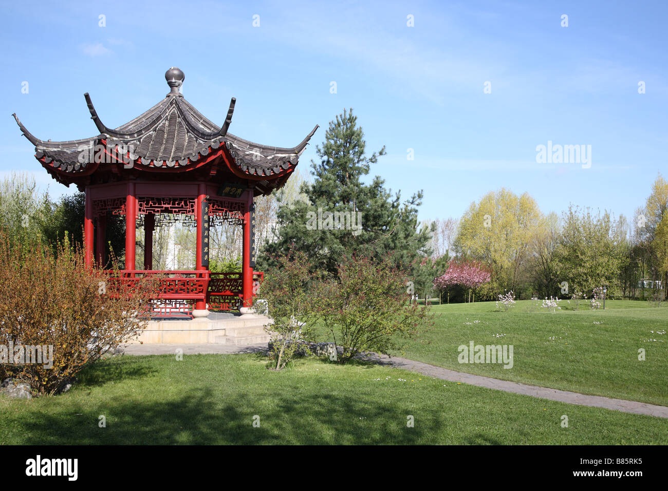 Berlin Erholungspark Marzahn Chinescher Garten Chinese Garden Stock