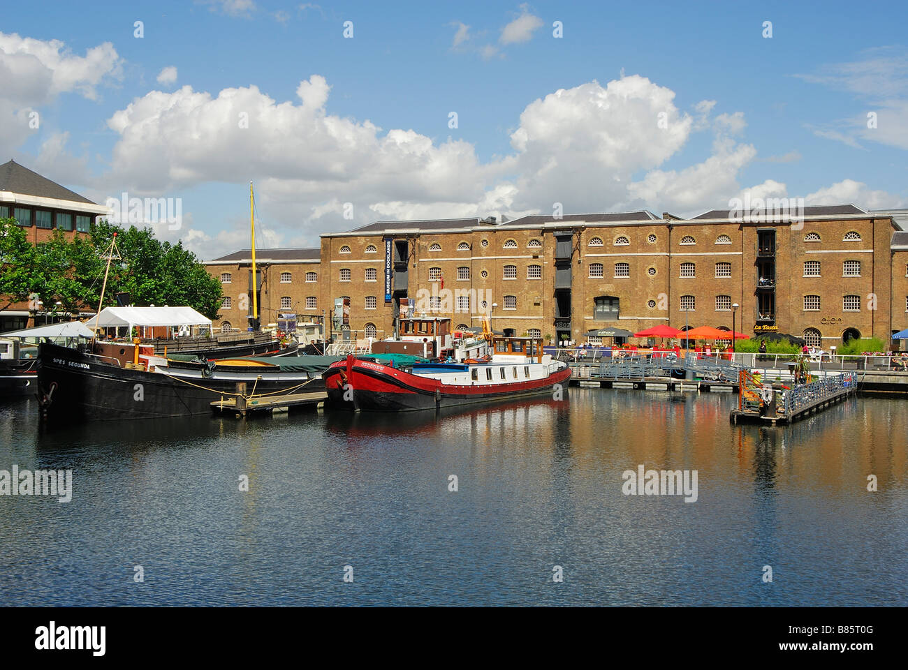 West India Quay Docklands London UK Stock Photo
