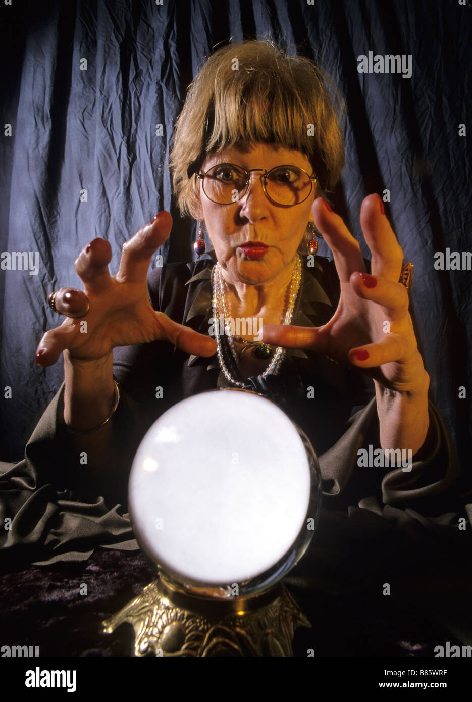 Crystal ball fortune teller concept Stock Photo Alamy
