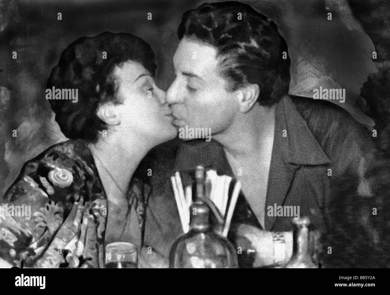 Piaf and Jacques Pills, 1952 Stock Photo