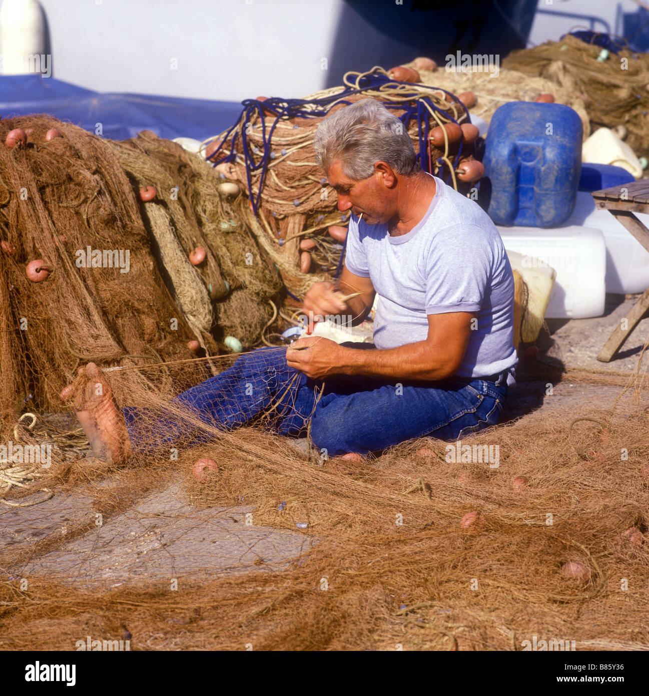 Portrait of italian fisherman hi-res stock photography and images - Alamy