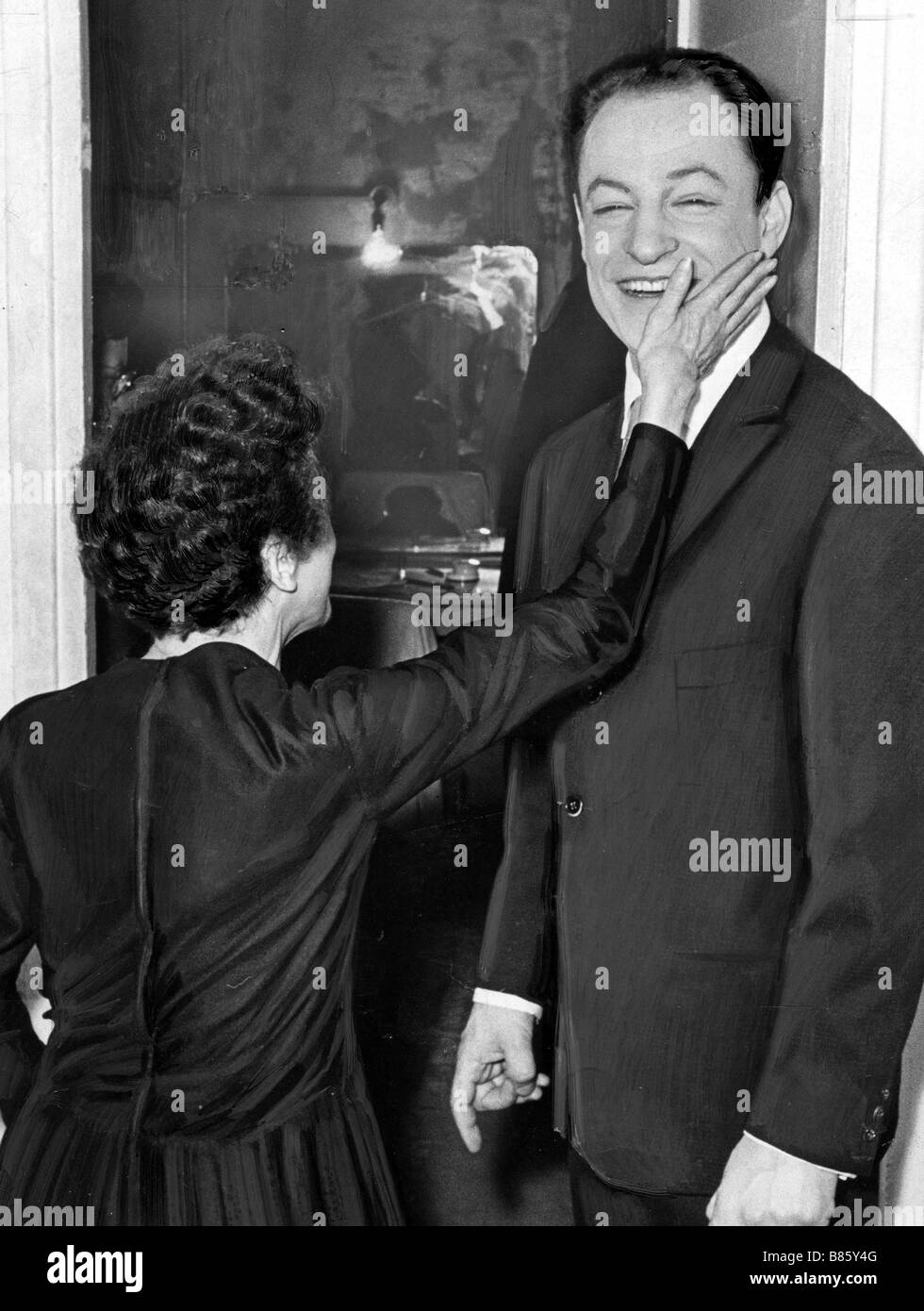 Piaf encouraging Charles Dumont, May 1961 Stock Photo - Alamy