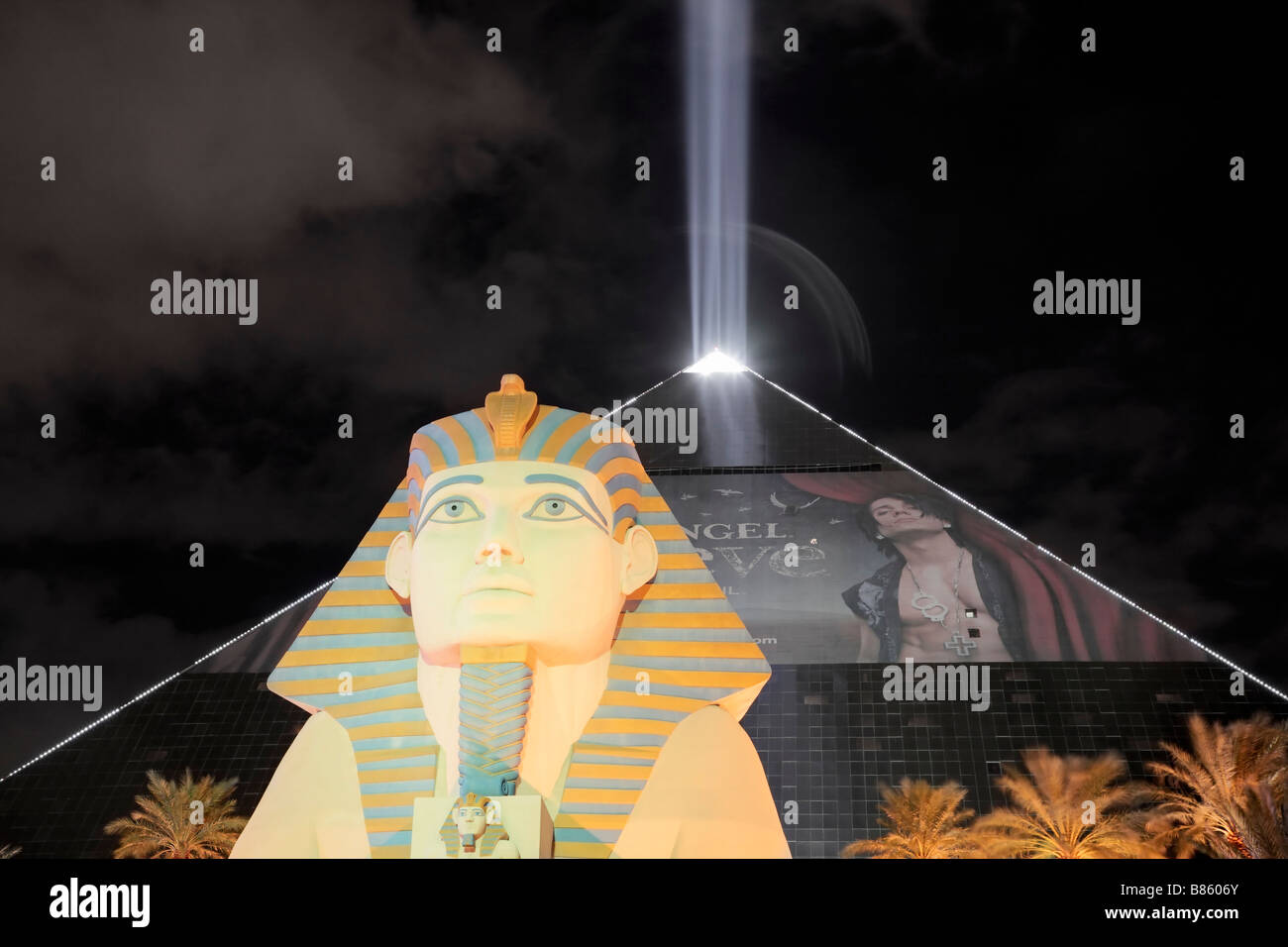 The Luxor complex and beam Stock Photo