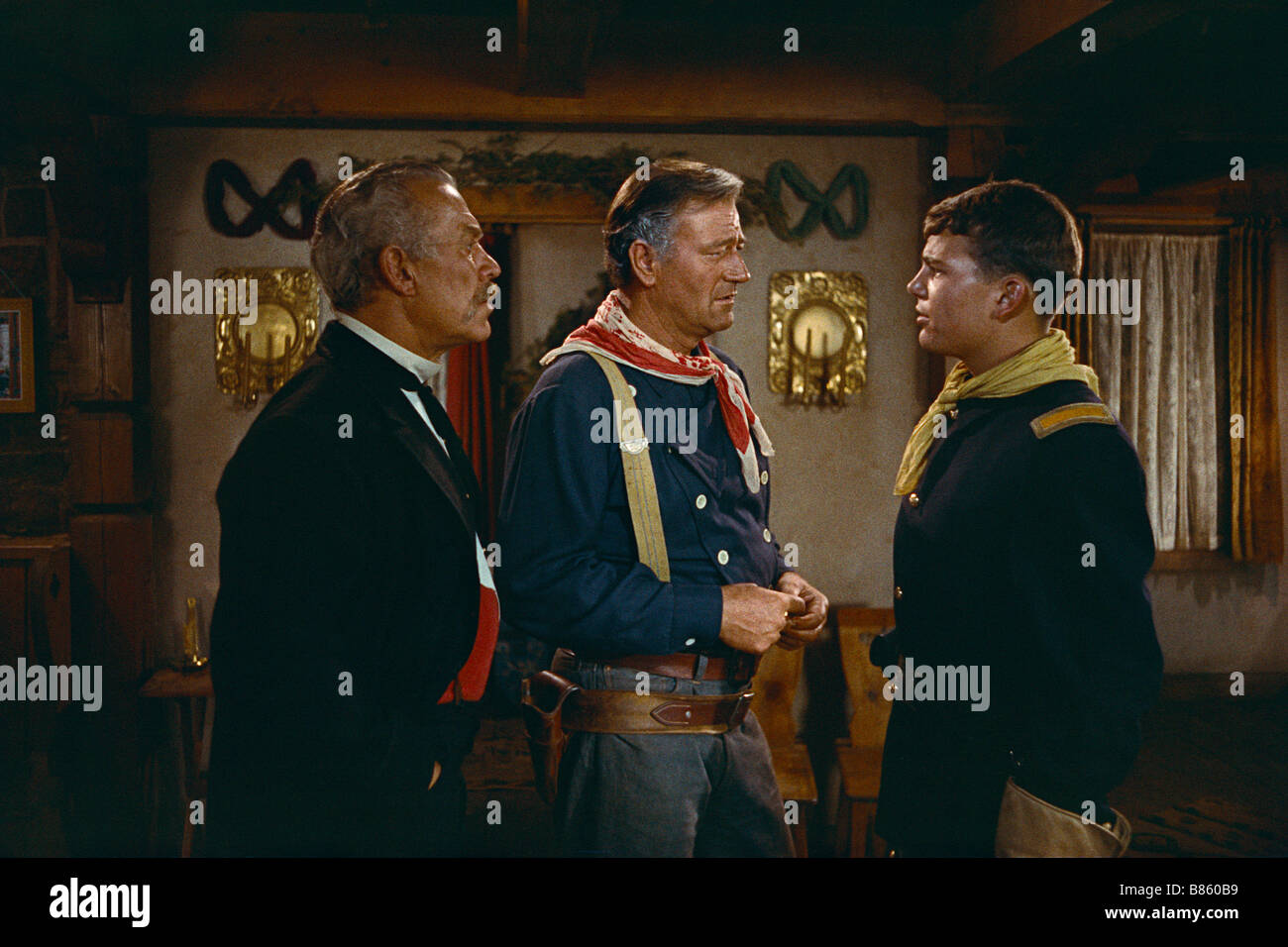 The Searchers  Year : 1956 - USA John Wayne, Ward Bond, Patrick Wayne  Director : John Ford Stock Photo