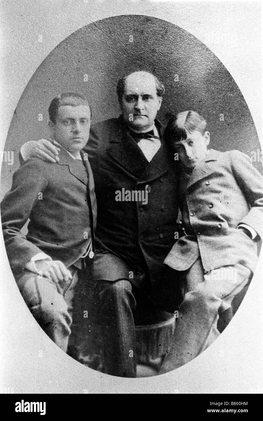 Prince Napoleon-Joseph and his two sons Stock Photo