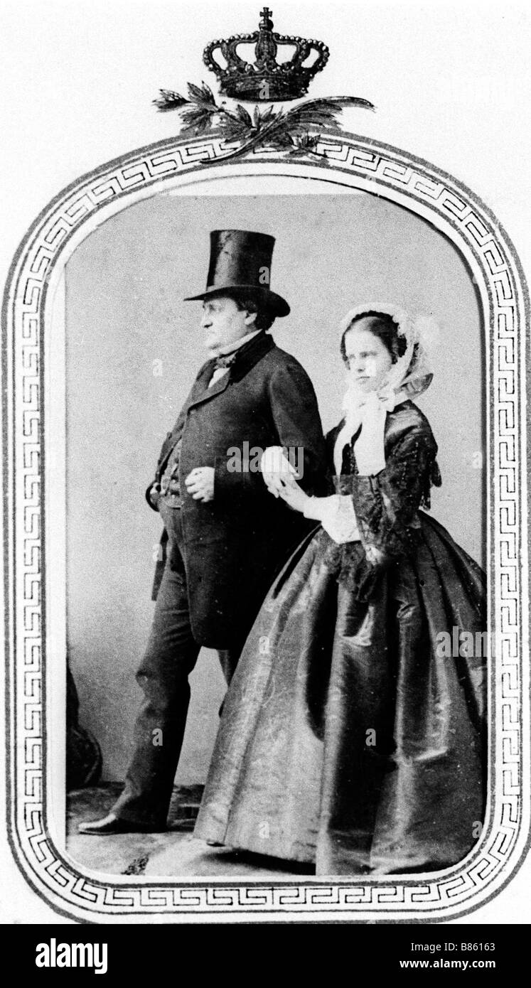 Prince Napoleon-Joseph and Princess Clotilda of Savoy Stock Photo