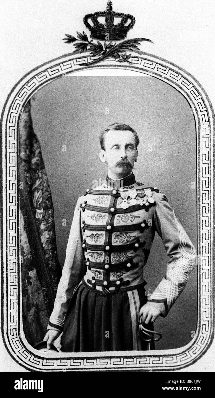 Prince Robert of Orléans Duke of Chartres 1840 Married Françoise Princess of Orléans in Kingston upon Thames in 1863 Stock Photo