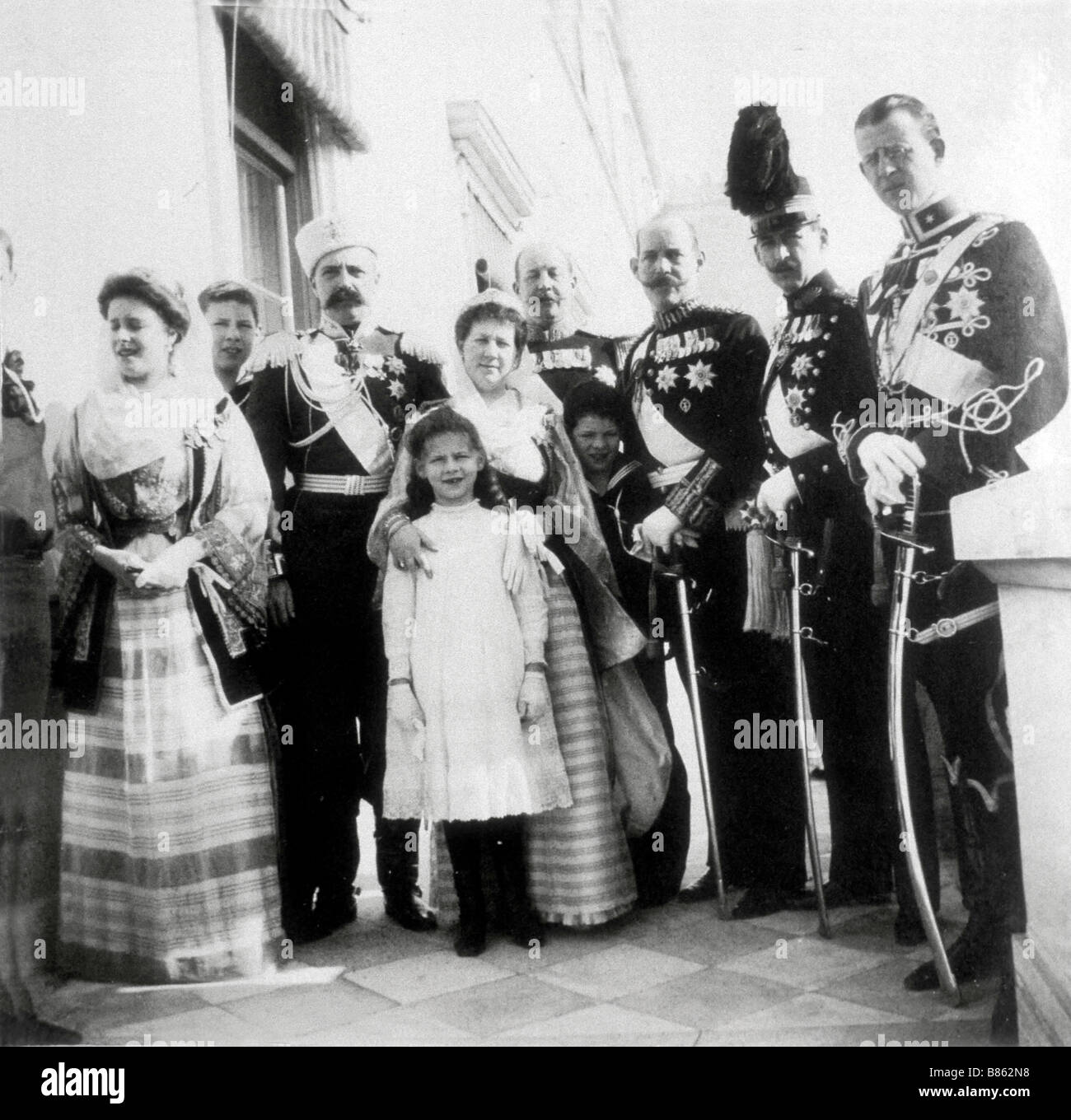 The Greek royal family Stock Photo