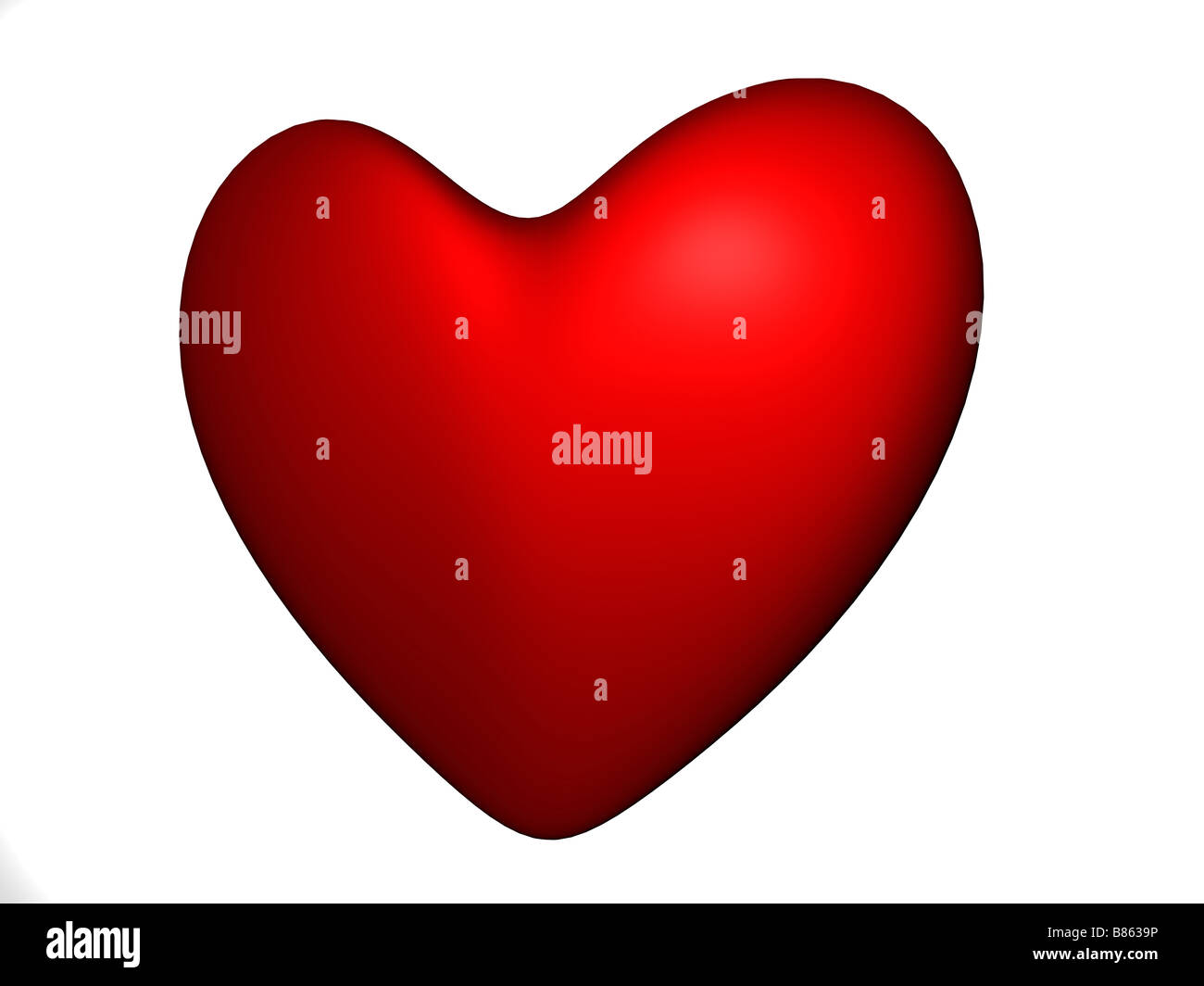 3D render of a red heart Stock Photo