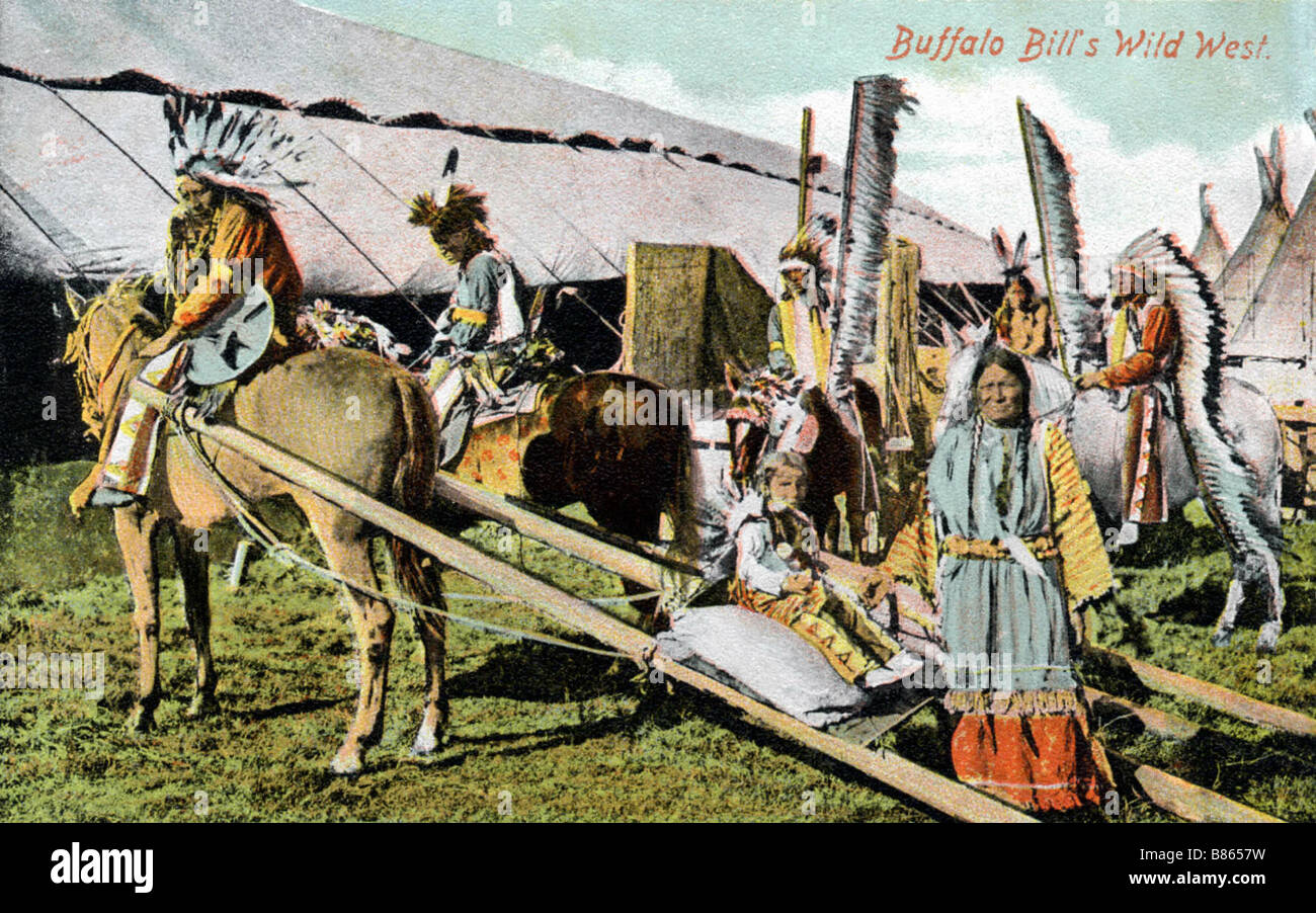 Wild west show postcard hi-res stock photography and images - Alamy