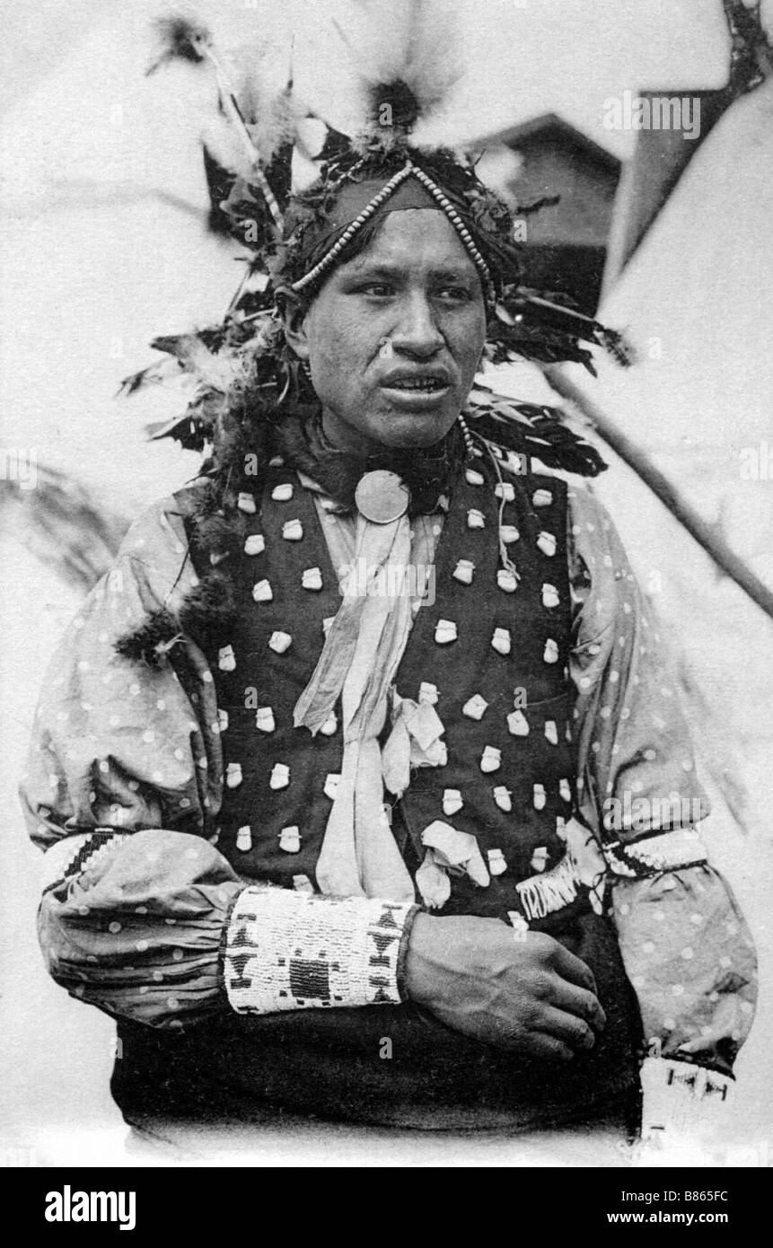 Sioux Indian at the Red Indian village in the Zoological Garden of