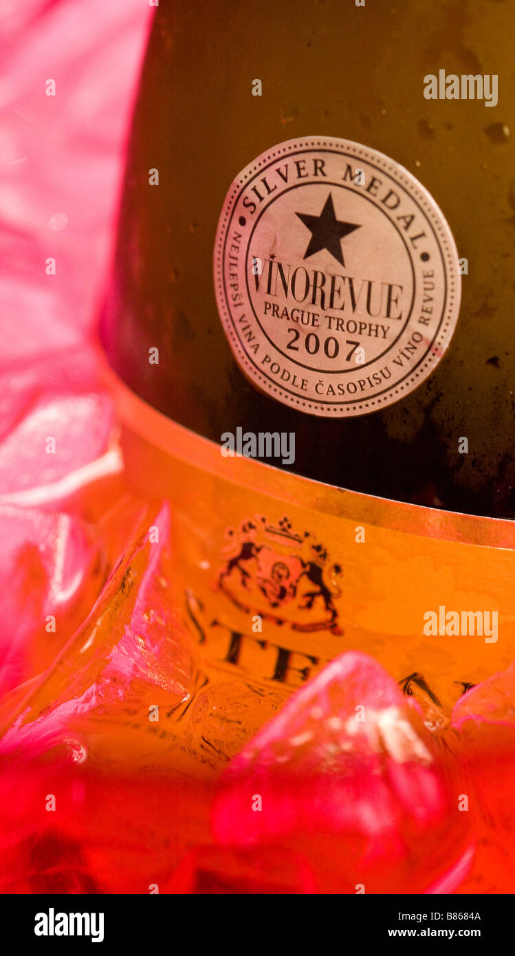 bottle of sparkling wine Italy Stock Photo Alamy