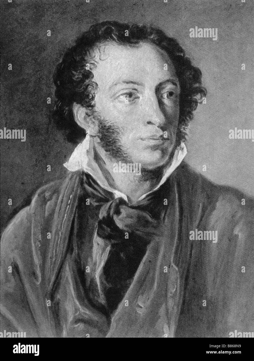 Tropinin, Portrait of Pushkin Stock Photo - Alamy