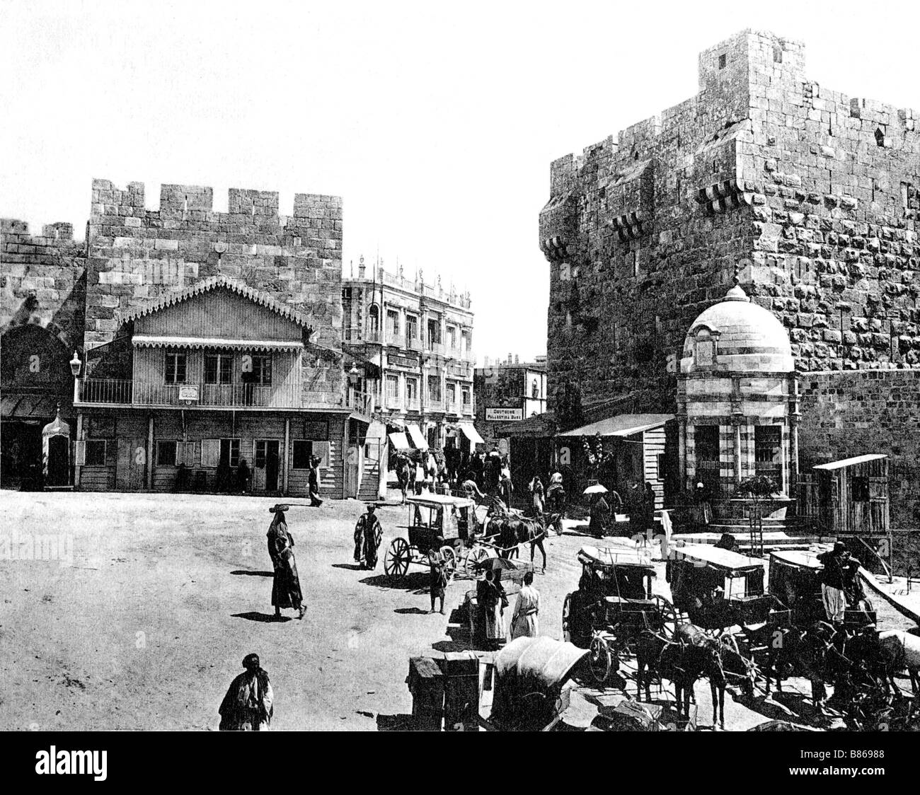 Bonfils, Gate of Jaffa Stock Photo
