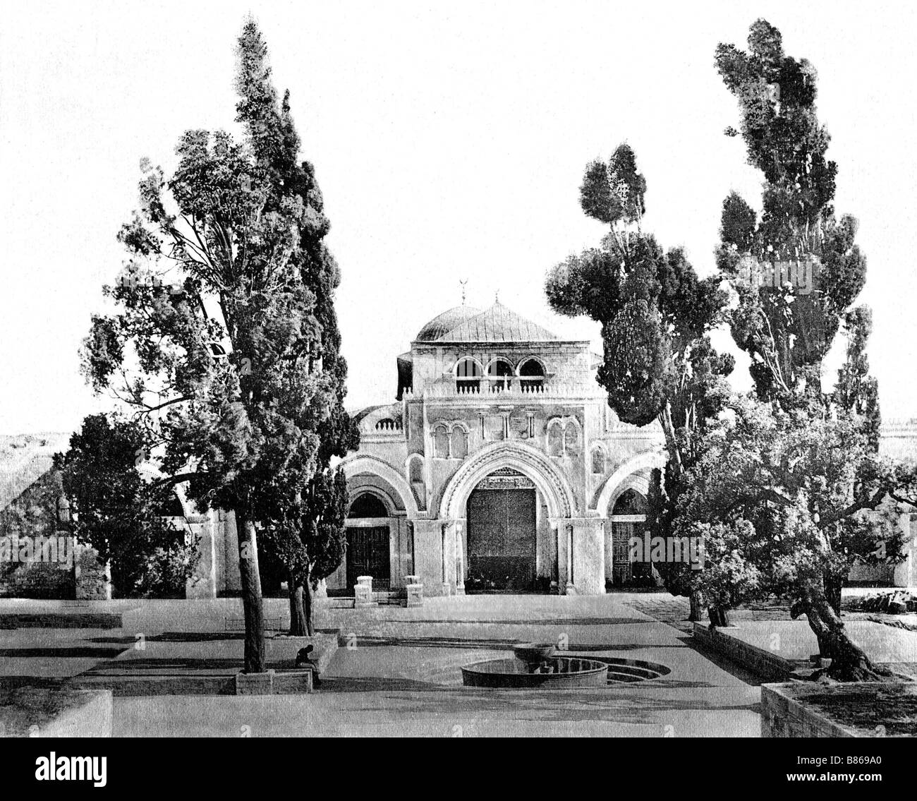 Bonfils, El Aqsa Mosque in Jerusalem Stock Photo