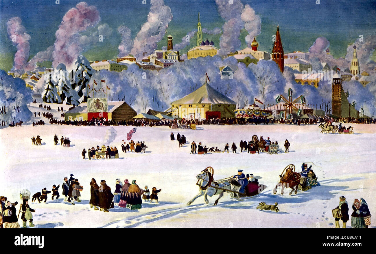 Russian winter painting hi-res stock photography and images - Alamy