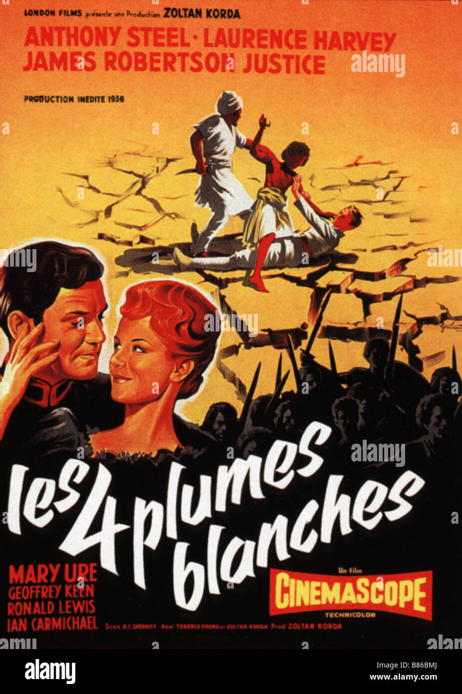 les quatre plumes blanches  Année : 1955 Storm Over the Nile  Année : 1955 - uk affiche, poster  Director : Zoltan Korda Terence Young Stock Photo