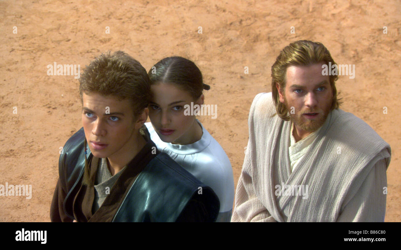 Star Wars II, attack of the clones  Year : 2002 USA Hayden Christensen, Natalie Portman, Ewan McGregor  Director : George Lucas Stock Photo